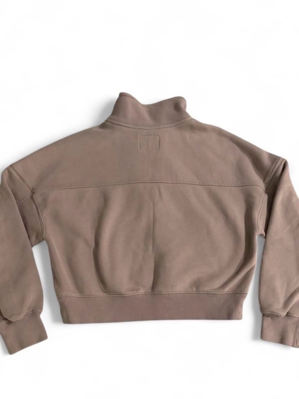 Abercrombie & Fitch Women's Half-Zip Pullover Sweatshirt - Taupe. Sz. S - Picture 2 of 6